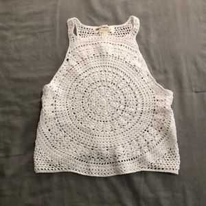 White Crochet Top